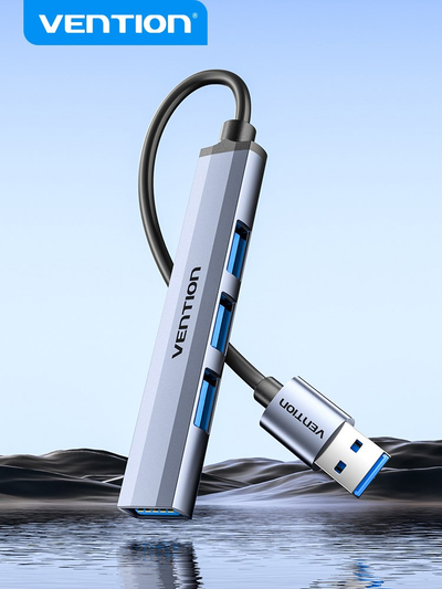 USB hub Vention CKOHB, 4 porta, USB 3.0, gri
