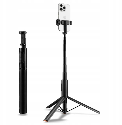 Shkop selfie tripod Spigen MagSafe Auto Open, për iPhone, i zi
