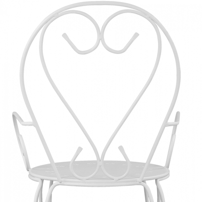 Karrige metalike Amore HM5008.12, 49x48x90 cm, e bardhë