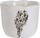 Vazo dekorative Home Styling Collection, qeramike, Ø12.5 cm, e bardhë me print