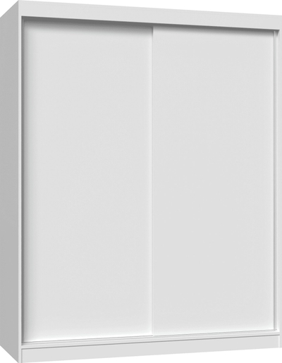 Dollap garderobe Iga 160, dyer rrëshqitëse, 160 cm, i bardhë