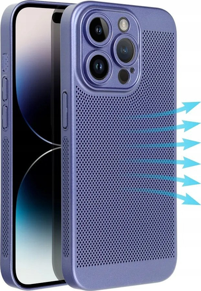 Futrollë Breezy për Samsung Galaxy A15 5G, plastike, me vrima, blu