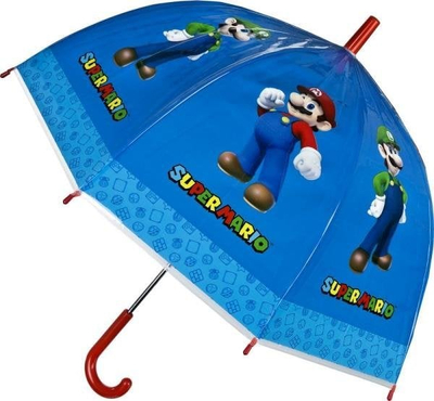 Детски чадор Super Mario Luigi, транспарентен, 66cm