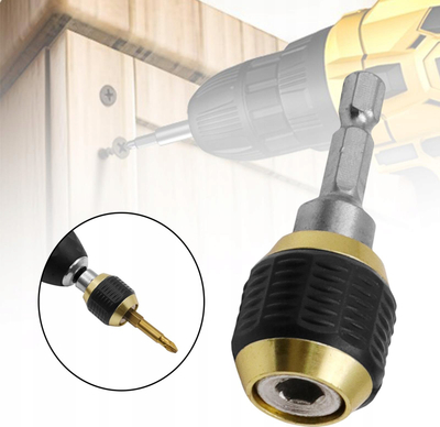 Adapter mandrine Terma D01, për kaçavida elektrike, trup metalik, i zi me të artë