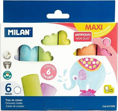 Школи со бои Maxi Milan, сет 6 парчиња, анти-прашина, во повеќе бои