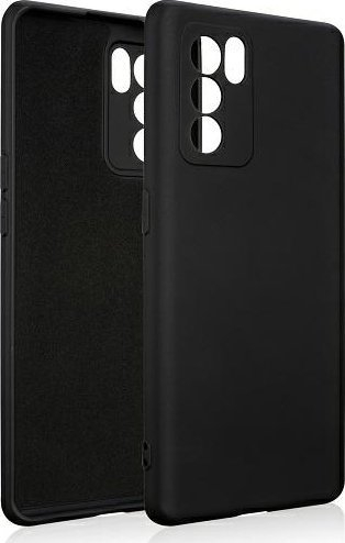 Mbulesë silikoni për telefon Oppo Reno 6 Pro 5G, shumë e hollë, e zezë