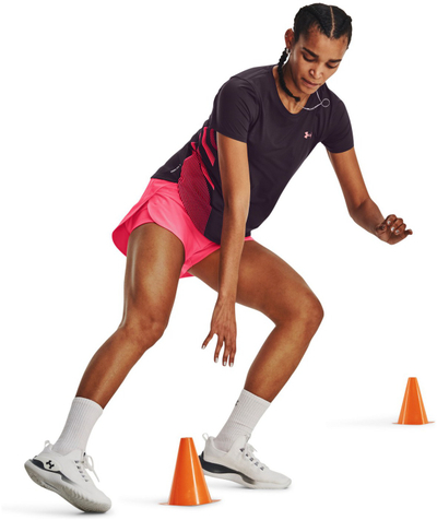Спортски шорц Under Armour Woven 2-in-1, за жени, розов