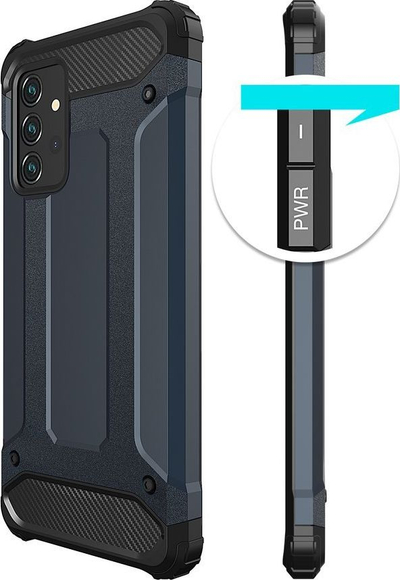 Mbrojtëse telefoni Hybrid Armor për Samsung Galaxy A72 4G, TPU edhe plastikë e fortë, antishok, e zezë