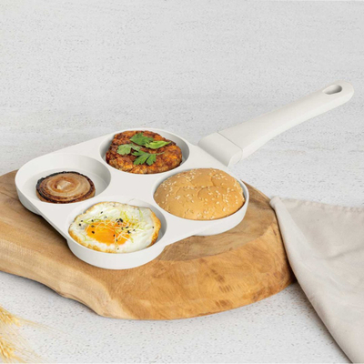 Tigan për hamburger Berlinger Haus BH7798, 4 ndarje, 20 cm, krem mat