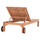 Shezlong plazhi Stellano HM6159, dru teak, me rrota, natyral