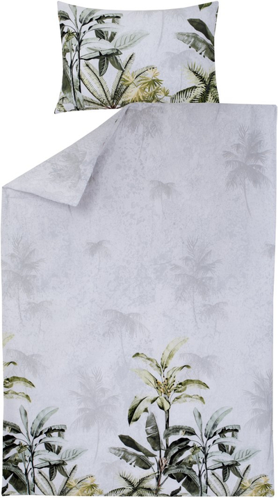 Komplet çarçafësh Domoletti Banana Tree, 140x200cm, gri
