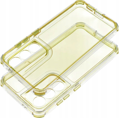 Futrollë telefoni Matrix Clear për Samsung S24 Ultra, TPU, që mbron nga goditjet, transparente me nuancë të verdhë
