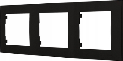Kornizë trefishe Ospel Szafir, për çelësa dhe priza, Black Metallic