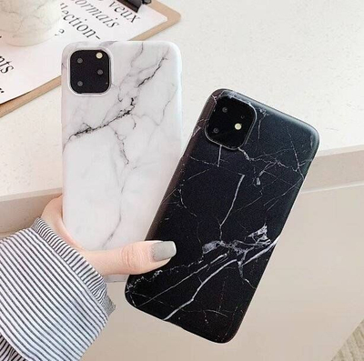 Kutinë mbrojtëse Wozinsky Marble për Xiaomi Mi Note 10 Lite, TPU xheli, dizajn mermeri, e zezë