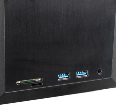 Kasë Vital Compact Intel NUC Element H, për pllaka Intel NUC, antracit, e zezë