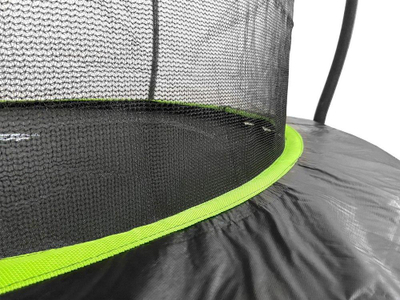 Trampolinë për kopsht Lean Sport 10653, me rrjetë mrena, 183 cm, e zezë