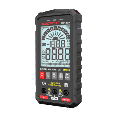 Multimetër digjital Habotest HT126A, True RMS, NCV, i zi