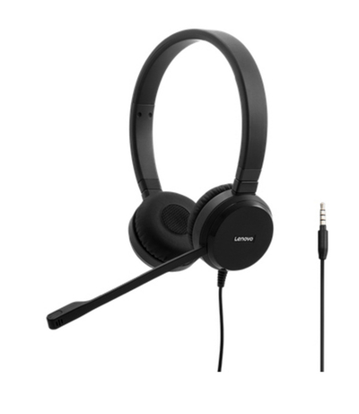 Kufje Lenovo 4XD0S92991, USB/3.5mm, të zeza