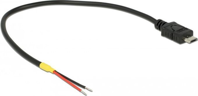 Kabllo USB Delock DELOCK USB Mikro-B St -> 2x offene Kabelenden Strom, 0.2m, e zezë