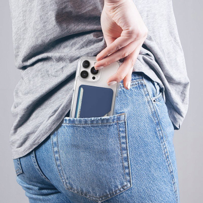 Паричник MagSafe Speck Wallet со ClickLock, 1–3 картички, сина Coastal Space