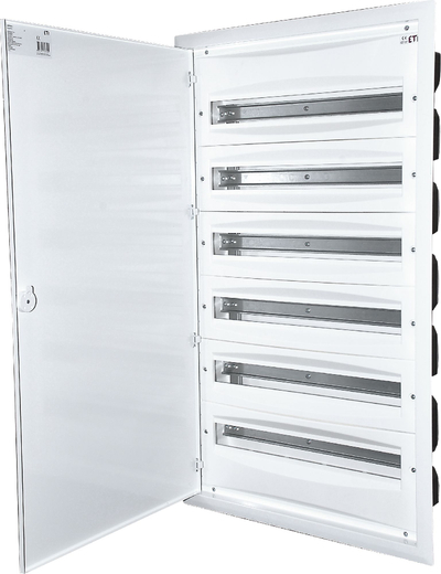 Kasetë shpërndarëse modulare Eti Polam, 144 module, 6 rreshta, IP40