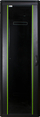 Kabinet rack dyshemeje Lanview RDL36U61BL, 36U, me derë xhami, ngjyrë e zezë