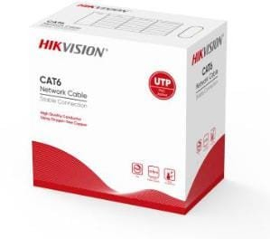 Мрежен кабел Hikvision DS-1LN6-UU, Cat6 UTP, 305m, бел