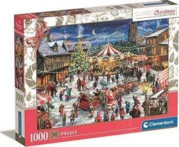 Puzzle Clementoni The Christmas Fair, 1000 copa, 70x50 cm, shumëngjyrësh