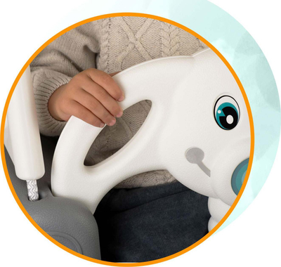 Luhatëse 3 në 1 Ricokids Elephant, modulare, për fëmijë 6m 7vjeç, gri e bardhë