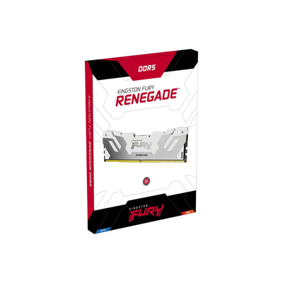 RAM Kingston FURY Renegade, 16GB, DDR5, 6400MT/s, CL32, ngjyrë argjendtë/e bardhë