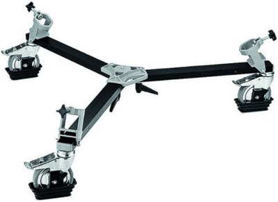 Dolly trekëmbëshi Manfrotto 114, mban deri 60 kg, paloset, gri