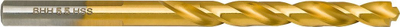 Stërvitëse për metal Baildon DIN 338 RN, 5.5 mm, HSS TiN, bisht 3faqësh i rrafshët