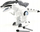 Lodër dinosauri robotik Figure Hippo Dinosaur, metal, me drita dhe zhurma, i bardhë