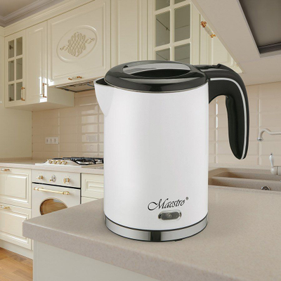 Çajnik elektrik Maestro MR-030, 1.2L, 1500W, i bardhë