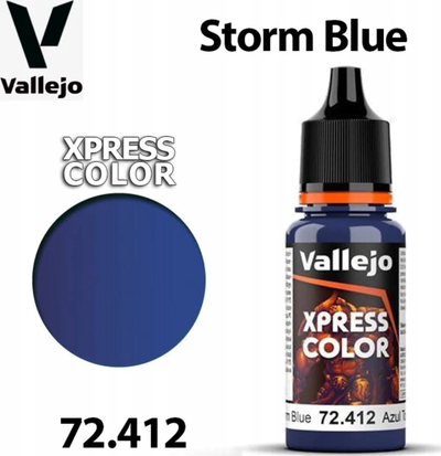 Ngjyrë akrilike Vallejo Game Color Xpress Storm Blue VJP72412, 18ml, mat, blu e errët