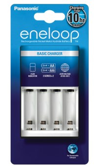 Karikues baterish Panasonic Eneloop BQ-CC51E, 4x AA AAA, 100-240V, i bardhë