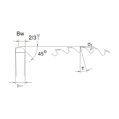 Disk prerës Globus HSS BW18 Type C 250x32x2.0mm, për makinë prerëse metali, argjendtë