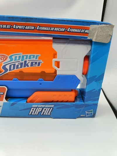Pistoletë uji Nerf Super Soaker Flip Fill, 887 ml, 4 mënyra spërkatjeje, blu portokalli