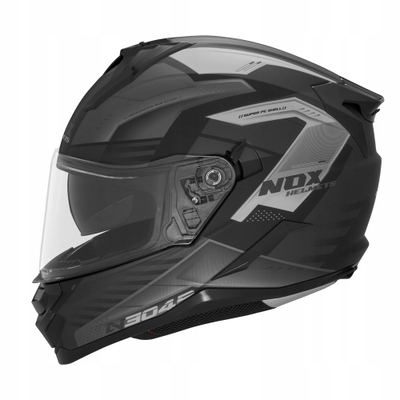 Helmetë integrale Nox N304S Carver, full face me blendë, madhësia S, e zezë titan