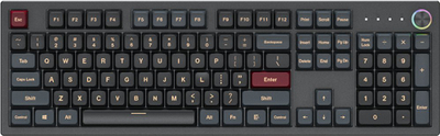 Tastierë mekanike gaming Montech MKey Darkness, Gateron Red, RGB, e zezë