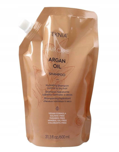Vaj flokësh Lakme Teknia Argan Oil Refill, 600ml, për rigjenerim