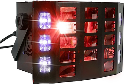 Pajisje drite LED Derby Effect RGBW UV, efekte DJ, e zezë