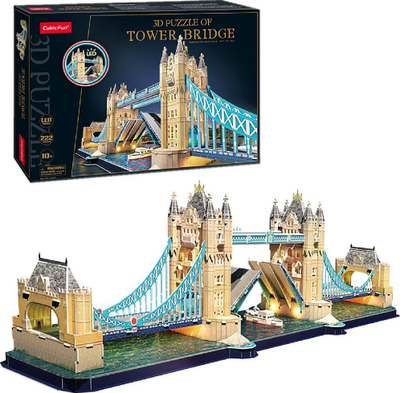 Puzzle 3D CubicFun Tower Bridge L531h, 222 pjesë, LED, shumëngjyrëshe
