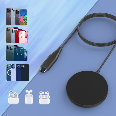 Karikues pa tela Choetech T518 F, 15W, MagSafe, i zi