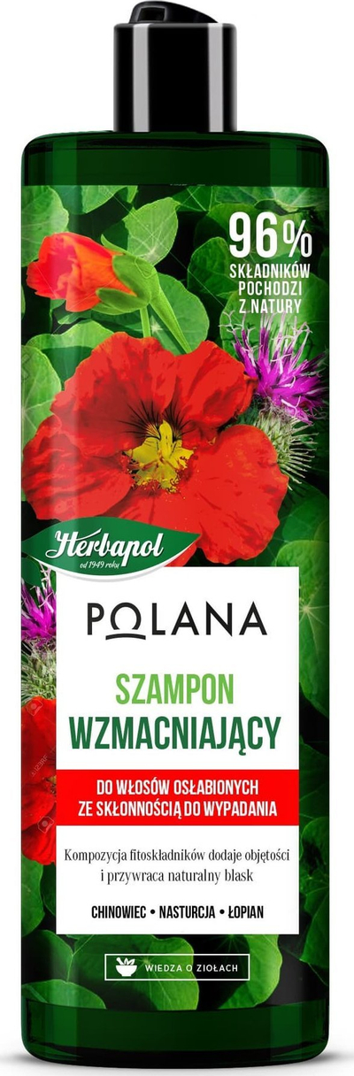 Shampo flokësh Herbapol Polana Strengthening, kundra rënies, 400 ml