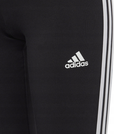 Leggings për vajza Adidas 3 Stripes Tights Jr IC3623, pambuk elastan, e zezë