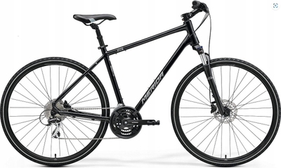 Хибриден велосипед Merida Crossway 20D 2022, тркала 28", хидраулични диск-сопирачки, црн