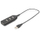 Qendër USB Digitus, me 4 porta USB 2.0, me kabllo, e zezë