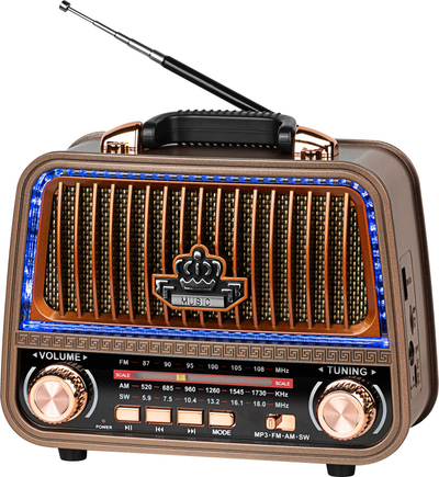 Radio portative analoge Kruger&amp;Matz KM 833, AM FM SW, Bluetooth, me bateri, e zezë