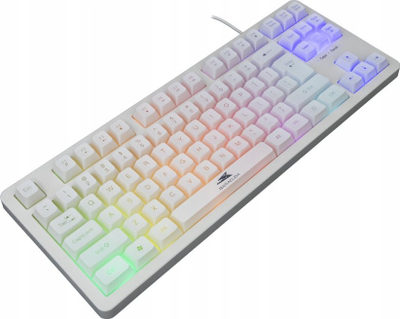 Tastierë Baracuda BGK-01114 Krill, tenkeyless, ndriçim rainbow, e bardhë